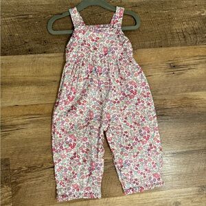 Little English Ruffled Overalls Floral Size 6 Month